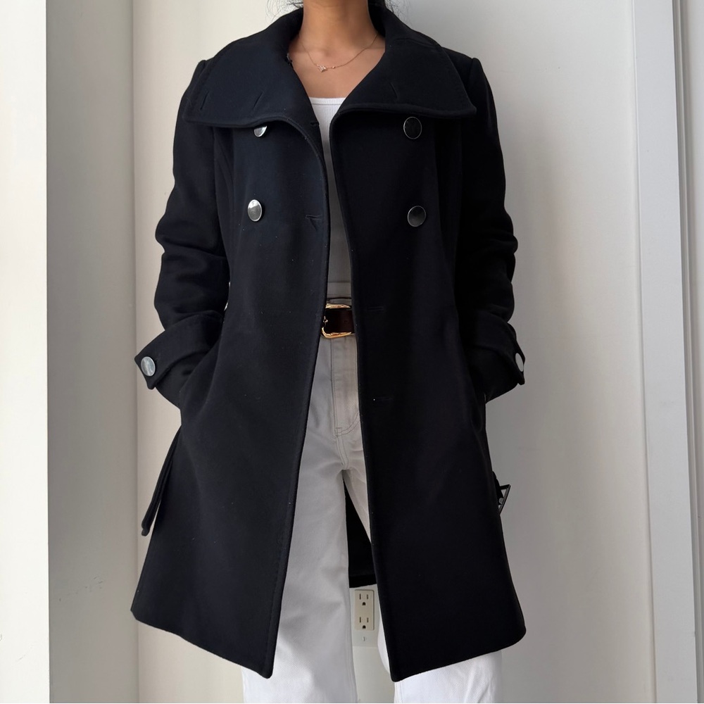 2011 T. Babaton by Aritzia Black Wool and Cashmere Coat - Medium